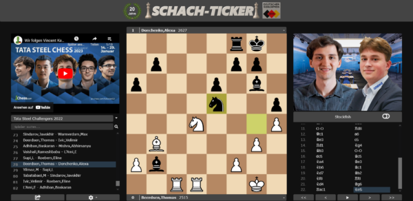 Tata Steel Chess on X: ♟ In the meantime l'Ami, Tabatabataei and  Donchenko are doing good business in the Challengers. Donchenko is better  against Ivic and getting closer to a sole win
